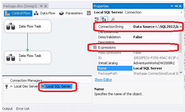 Expression for SSIS Connection Manager