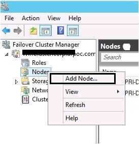 Node addition in Failover Cluster Manager