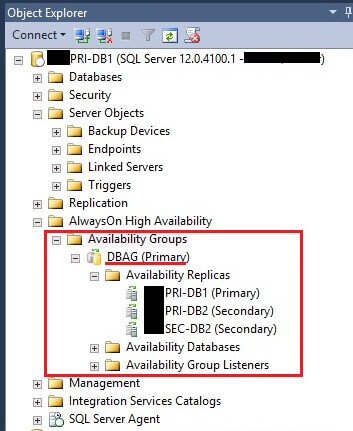 Availability Groups in SSMS