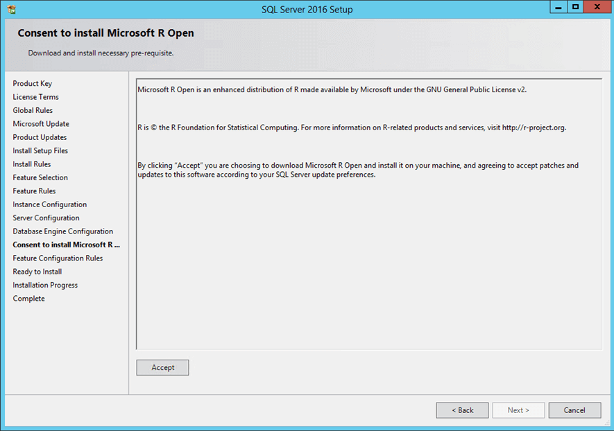 Microsoft R Open consent to install