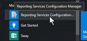 Start the Reporting Services Configuration Manager