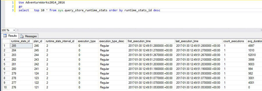 Query Store Data in Source SQL Server Database