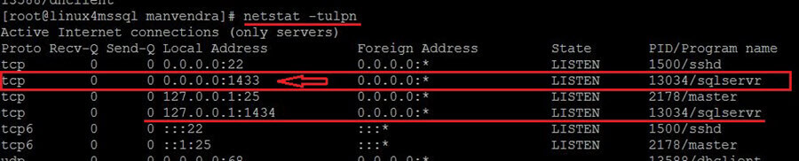 netstat command to check all connections running on server with their port number