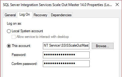 NT Service\SSISScaleOutMaster140 account running the SSIS Scale Out Service