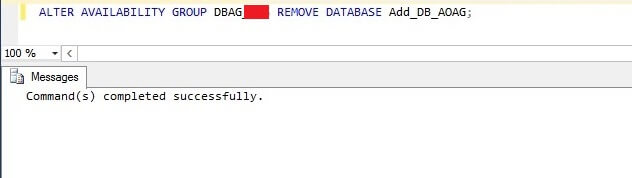 remove primary database from AOAG using T-SQL