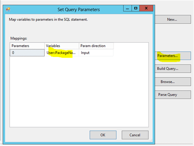 Query paramerts for Detail records - Description: The Query paramter needs to be mapped with a variable .