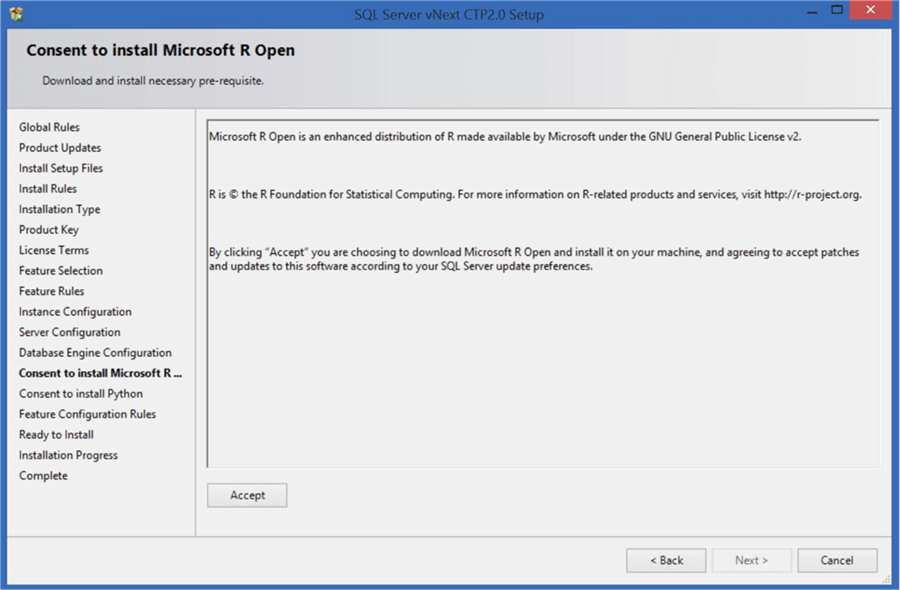 Microsoft R Open - Description: Consent to install R