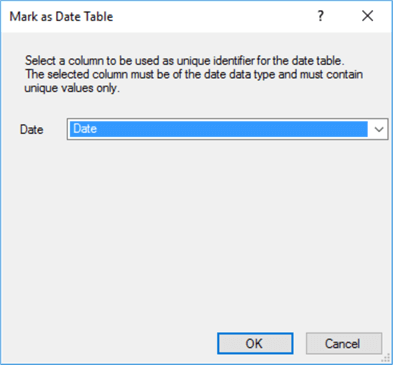 mark as data table