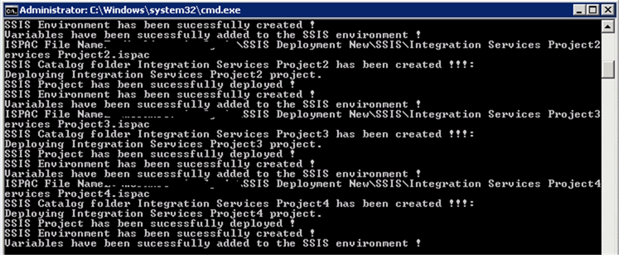 SSIS Environment has been created - Description: SSIS Environment has been created