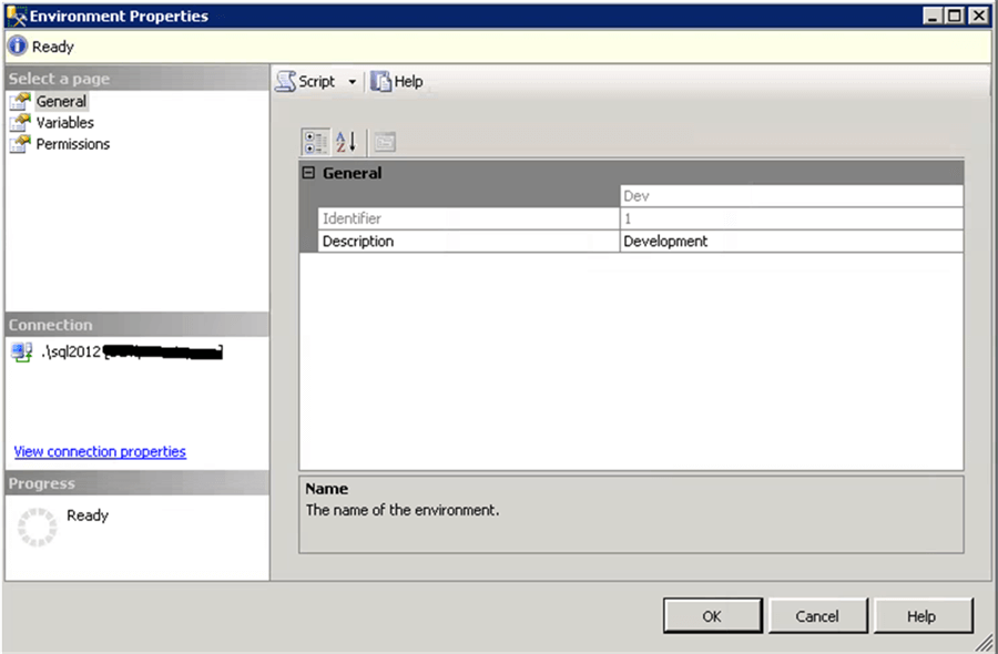 SSIS Environment in the server - Description: SSIS Environment in the server