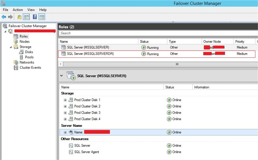 failover cluster manager