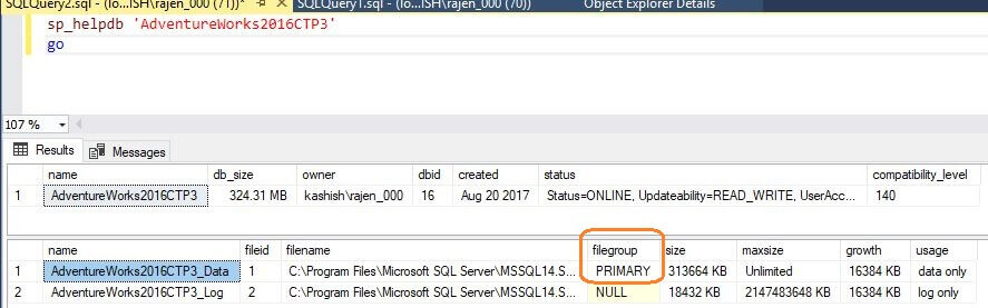 SQL Server Database Properties