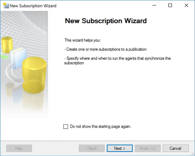 new subscription wizard