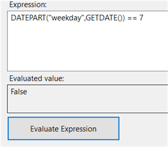 evaluate expression in SQL Server Integration Services