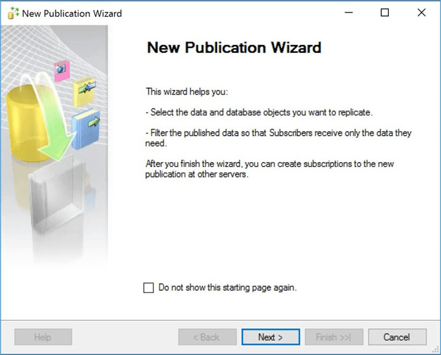 new publishing wizard