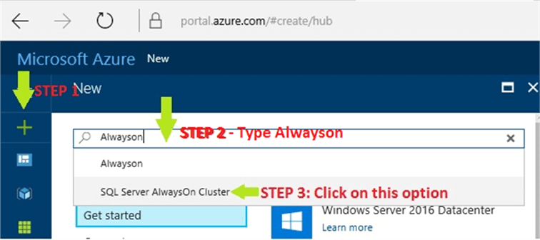 New Microsoft Azure SQL Server AlwaysOn Cluster