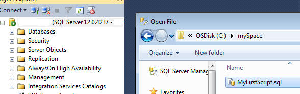 open file from source control folder in SSMS