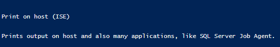 PowerShell ISE Output
