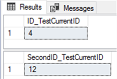 SELECT IDENT_CURRENT for two SQL Server tables after additional inserts