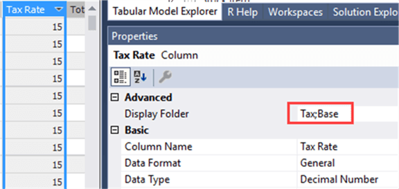 Multiple display folders in Analysis Services Tabular 2016