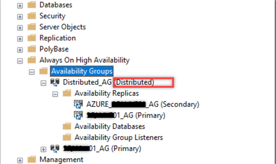 Distributed AG in SSMS