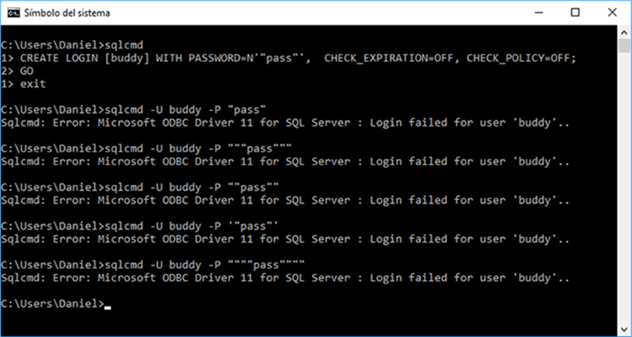 Login Attempts - Description: On this screen capture you can see my unsuccessful login attempts.