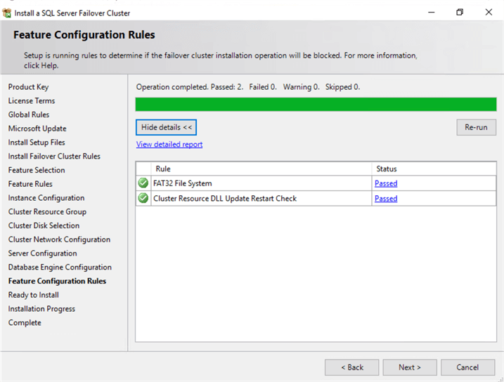 feature configuration rules