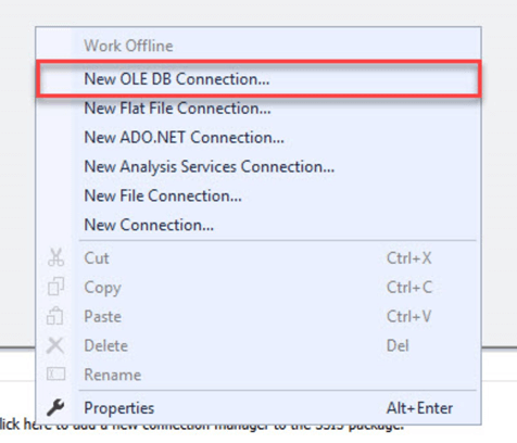 ssis new old db connection