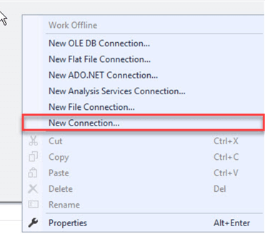 ssis new connection