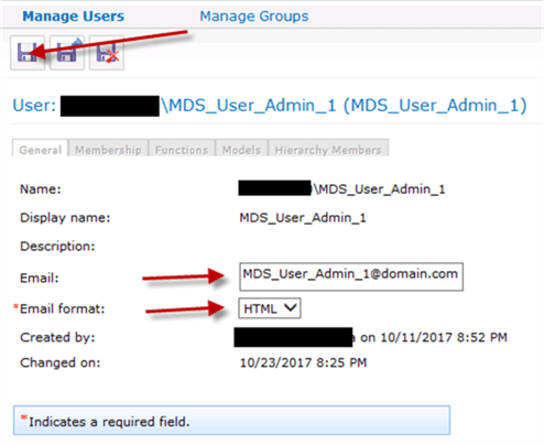 Setting email in user property in MDS
