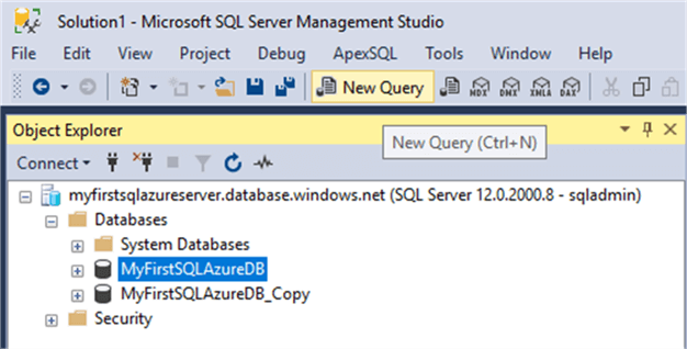 SSMS - New query