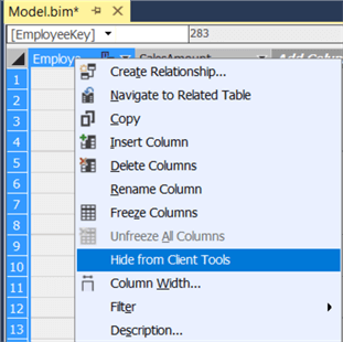 hide from client tools