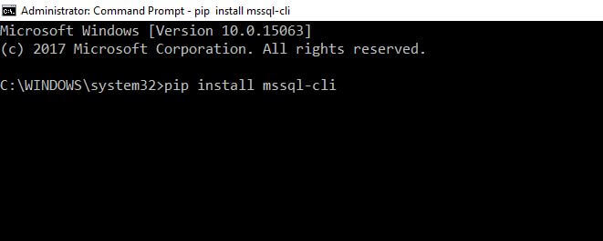 MSSQL-cli Installation command