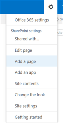 Create a page in SharePoint Online