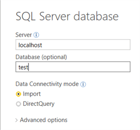 import from SQL Server