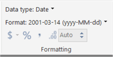 set the date data type