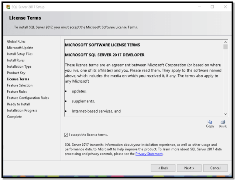 sql developer edition install license terms