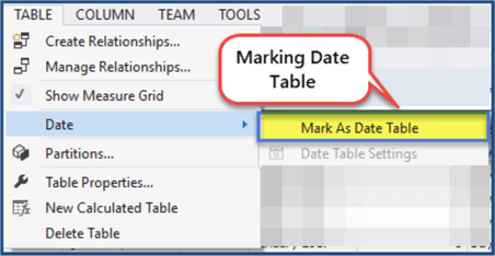 marking date table