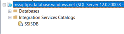 the SSIS catalog in Azure SQL DB