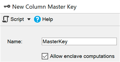 New option in Create Master Key dialog
