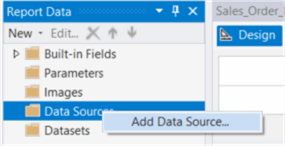 The screenshot demonstrates how to select the Add Data Source item from the context menu.