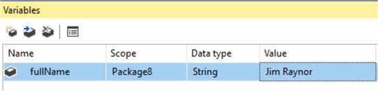SSIS string variable