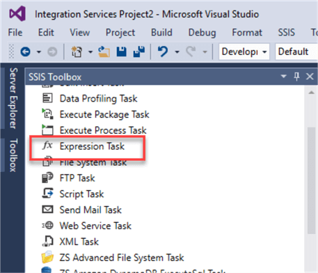 Expression Task in SSIS
