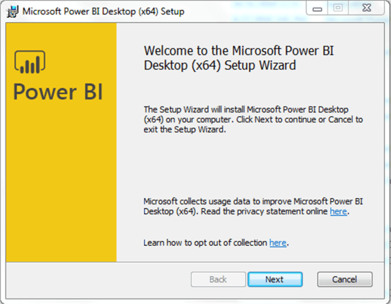 Power BI Desktop install