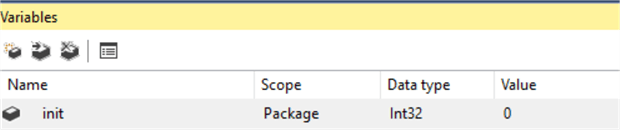 SSIS integer variable