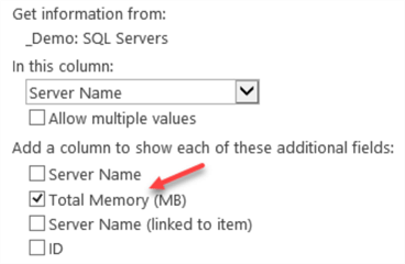 Demo: SQL Server Instances Update Server Name lookup column