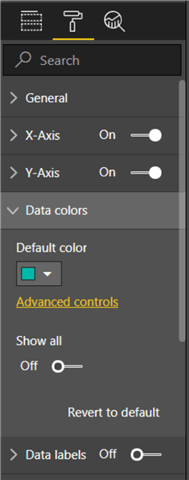 Data Color - This image shows on how to select advanced data colors.