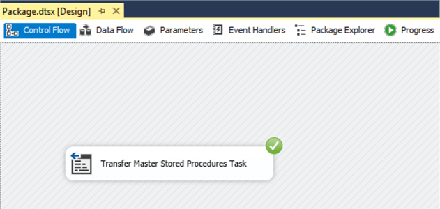 Execute Transfer Master Stored procedure Task
