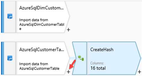 Step to create hash in data flow
