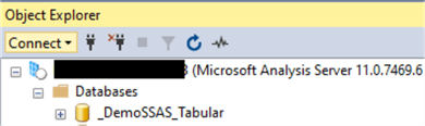 Connect to SSAS instance with SSMS